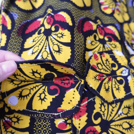 African batik wrap skirt