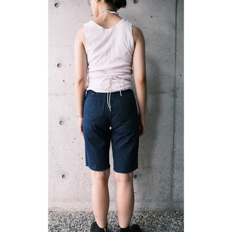 90's U.S.NAVY sailor denim pants "cut off"