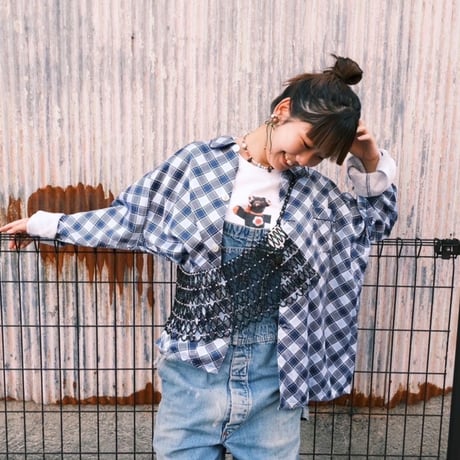 made in France / check pajama shirt
