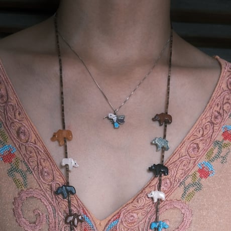 Indian jewelry / humming bird necklace