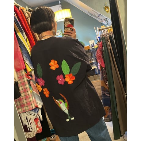 reversible cotton jacket "birds"
