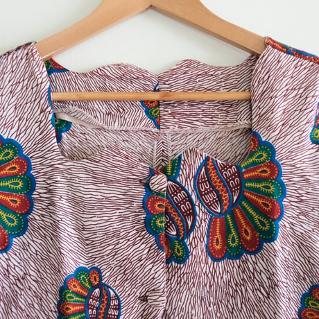 African batik unique neck-hole tops