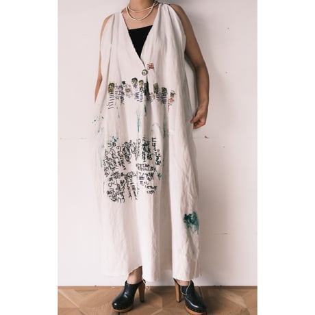 eski. × 画楽 / original linen dress