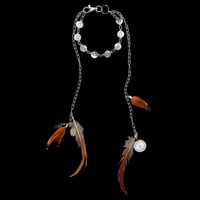eski. original shell chain necklace "feather"