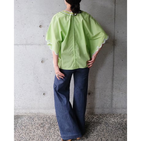 embroidery setup (tops×skirt) “light green”