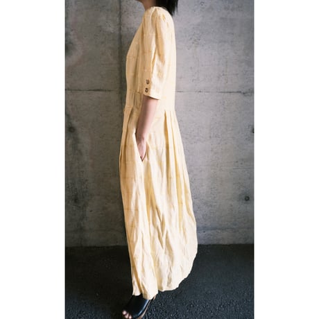 Tyrol dress "yellow × check"
