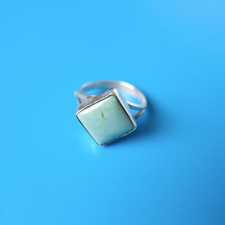 navajo / square turquoise ring