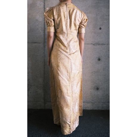 embroidery gold dress