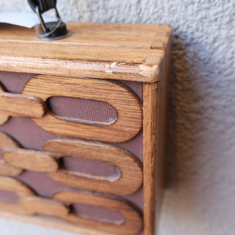 wooden  box bag / made in Japan