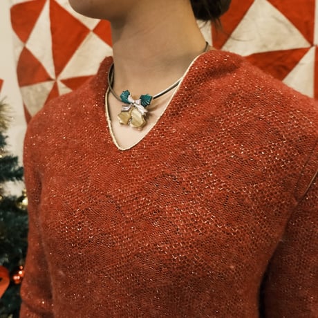 Indian jewelry / “bells” brooch & necklace top
