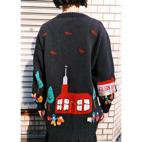 3D cotton knit "church"