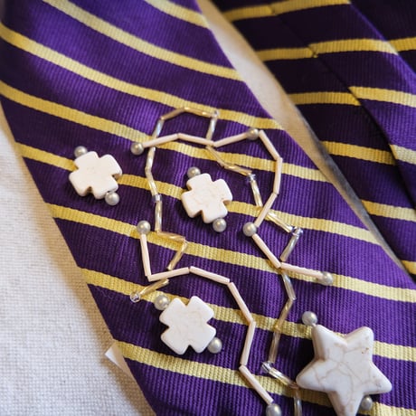 "繕う" collaboration beads embroidery necktie "star"