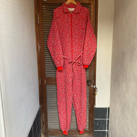 〜80s flower print jump suits