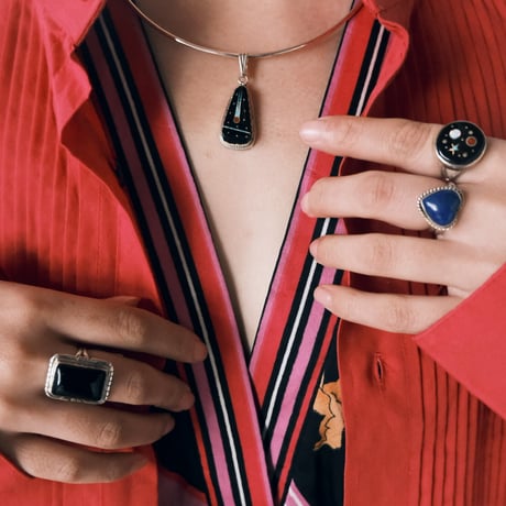navajo "MatthewJack" / space motif inlay ring