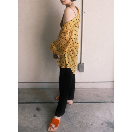 made in Italy / see-through dot shirt