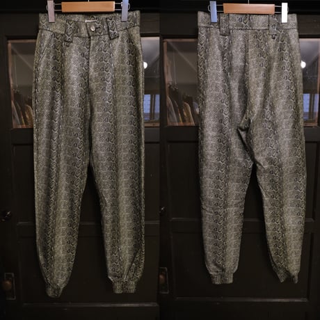 python pattern fake leather pants