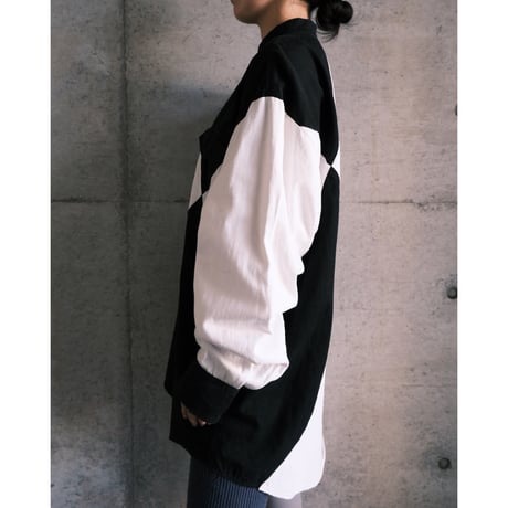 monotone stand collar shirt