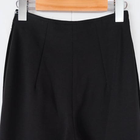 leather × jersey switching pants