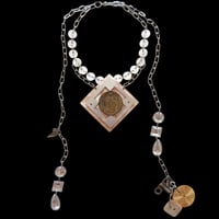 eski. original shell chain necklace "vintage parts"
