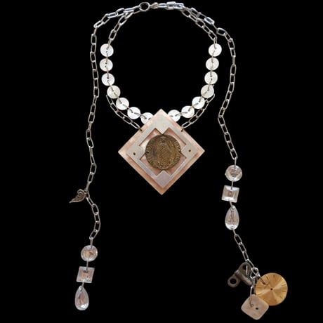 eski. original shell chain necklace "vintage parts"