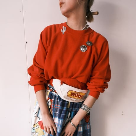 80s plane sweat / red