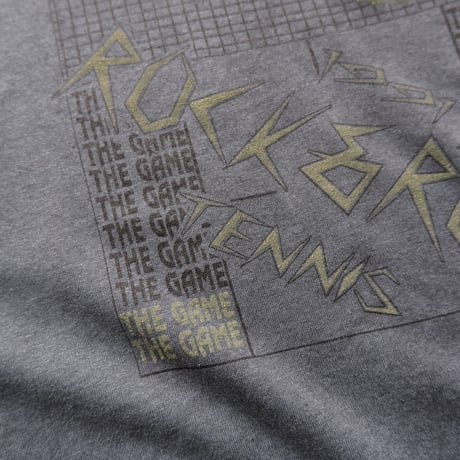 over dye tee "tennis" / black