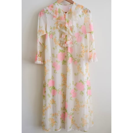 flower sheer dress