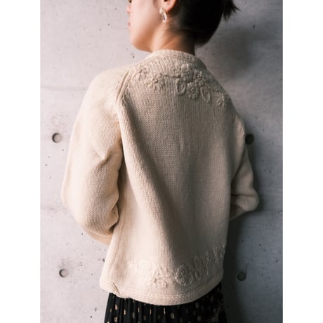 〜70s embroidery knit cardigan