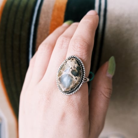 green jasper ring