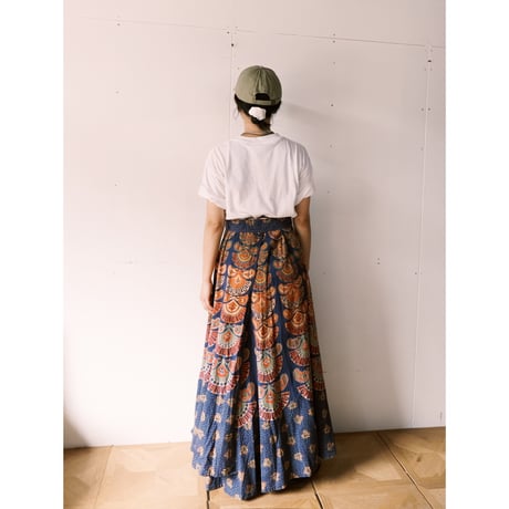 ethnic design wrap skirt