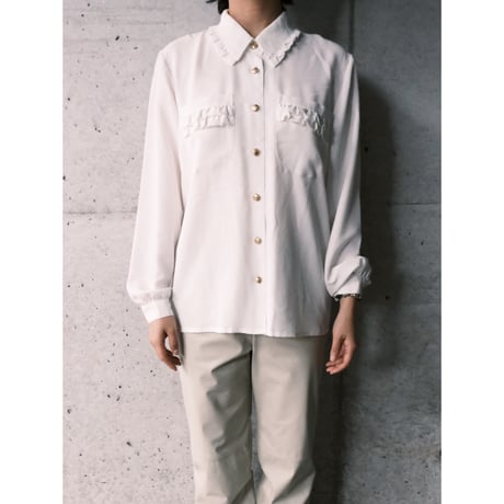 frill white shirt
