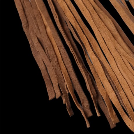 eski. remake / fringe leather necklace /  "Eyelet"