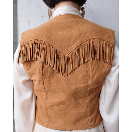 leather vest with fringe