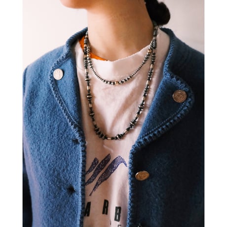 navajo / silver beads mix necklace