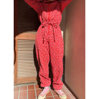 〜80s flower print jump suits