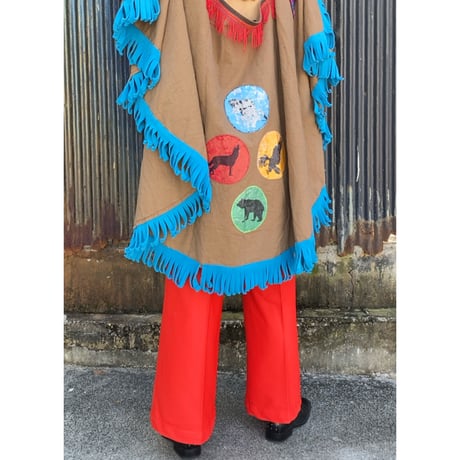fringe poncho with animal