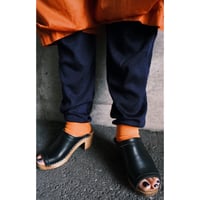 jogger pants “navy×orange”