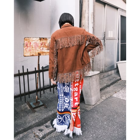 〜70s fake suède fringe jacket
