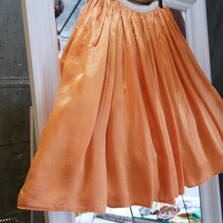 antique / satin × cotton skirt