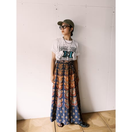 ethnic design wrap skirt
