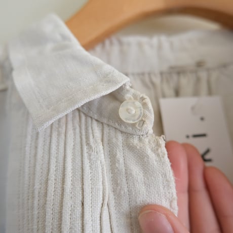 eski. × 画楽 hand paint antique linen shirt