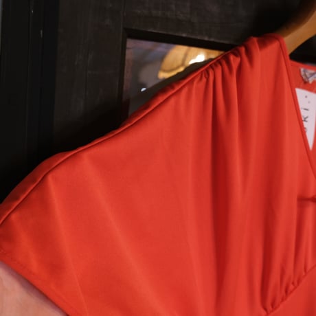 poly long dress "red"