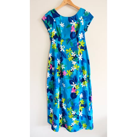 70s colorful flower dress