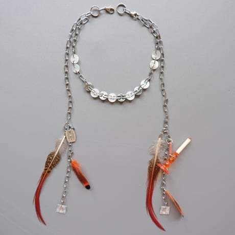 eski. original "shell × chain" necklace