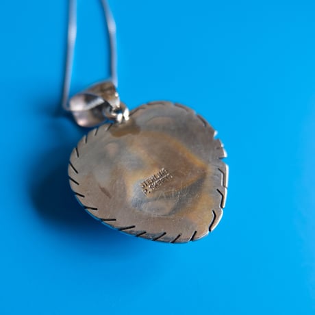navajo / heart motif onyx necklace