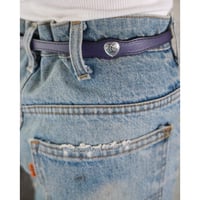 leather belt with ♡ concho