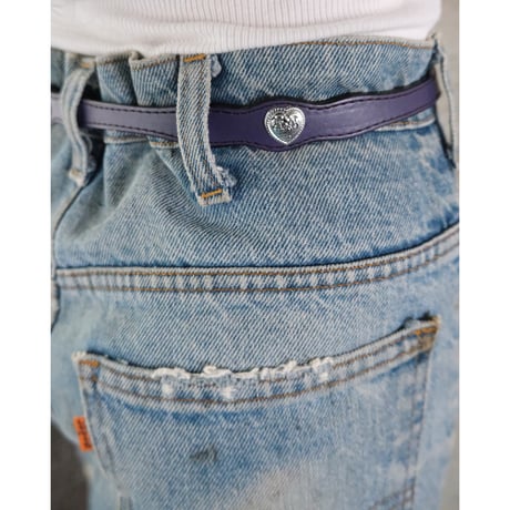 leather belt with ♡ concho