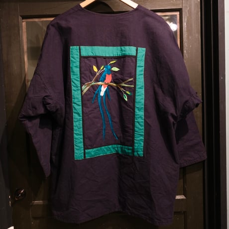 reversible cotton jacket "birds"