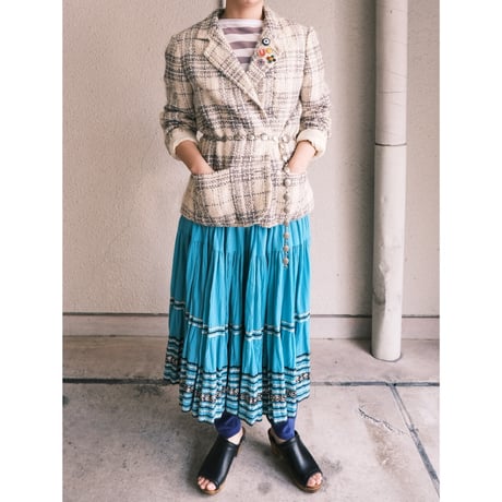 vintage mexican skirt / black tape