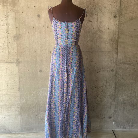 70s〜 Vera mont/floral print cami dress